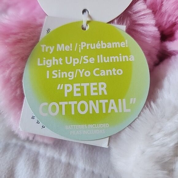 Dan Dee Singing Animated Plush Bunny Rabbit Pink Lights Peter Cottontail Easter - Picture 7 of 10